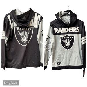 NFL Raiders Black and White Team Hoodie size L(14-16)